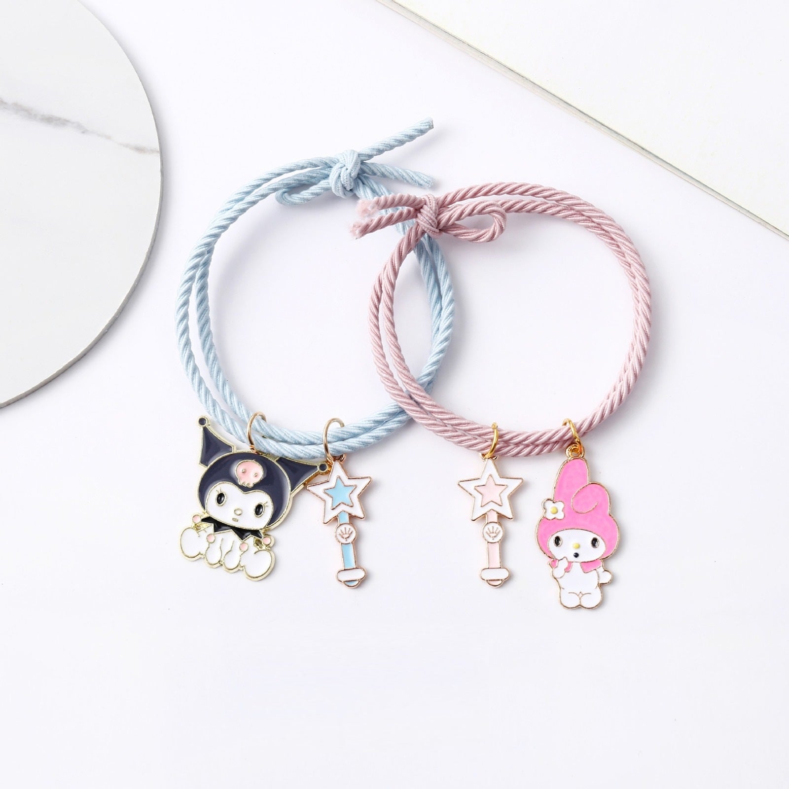 Kuromi Charms  Blue & Pink - Bracelet Set Of 2