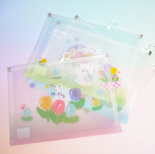 The Flowers - Document Folder Large Pouch