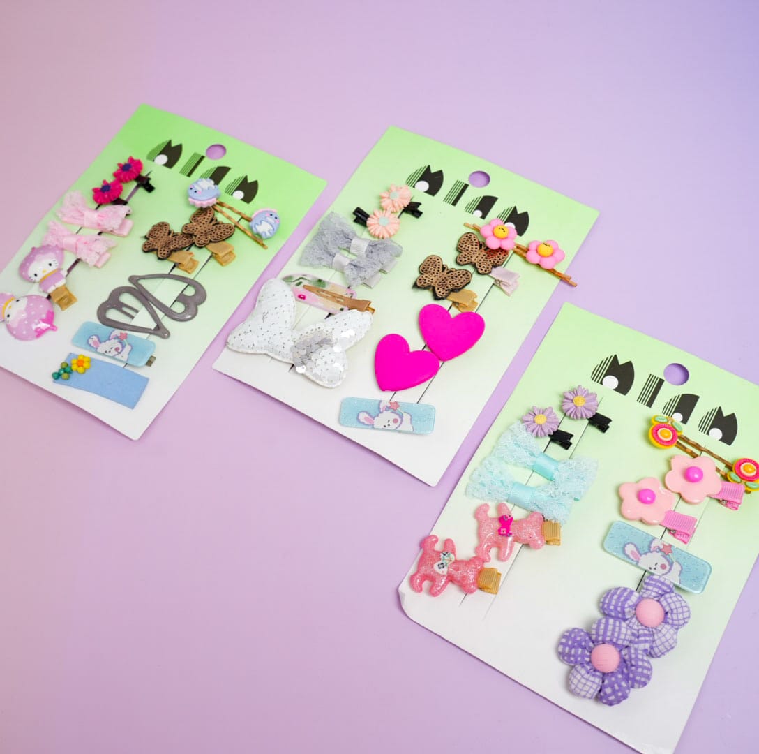 Flowers &amp; Mixed - Hair Clip Set Style 4