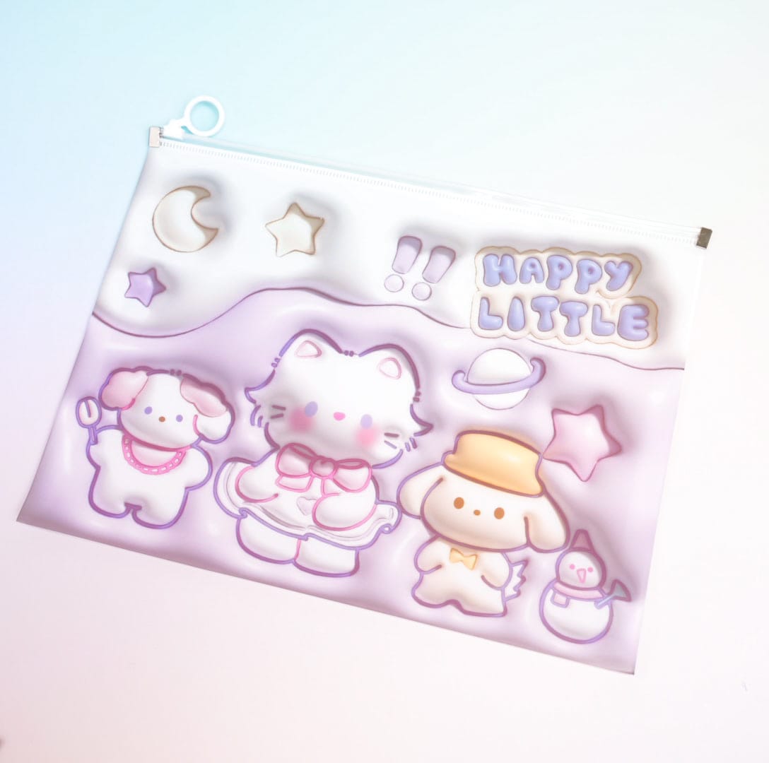 Happy Little Animals - Document Folder Large Pouch