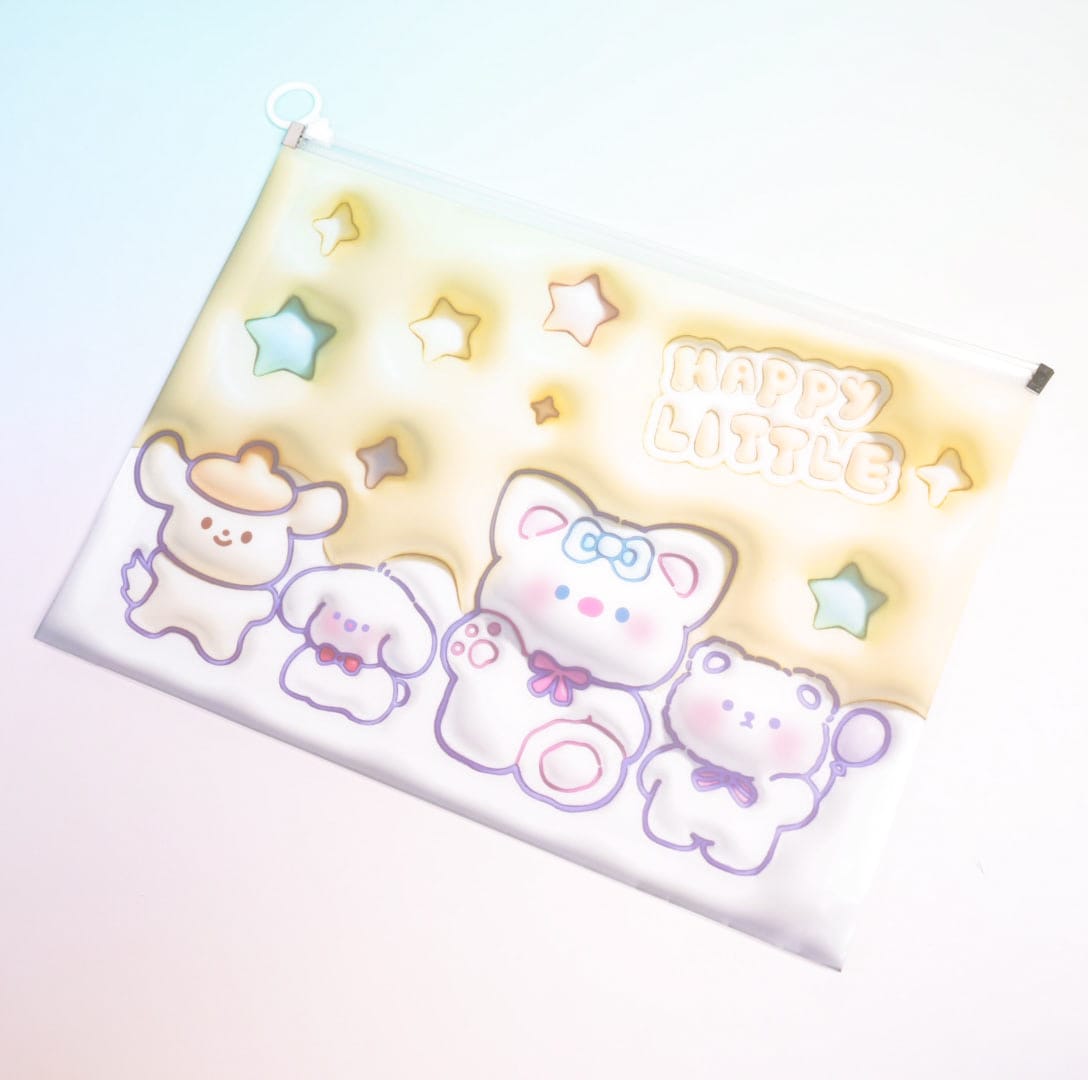 Happy Little Animals - Document Folder Large Pouch