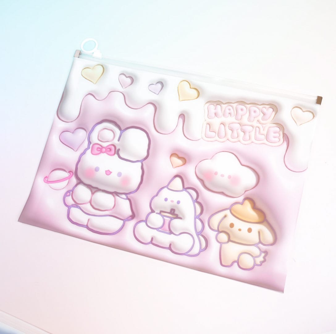 Happy Little Animals - Document Folder Large Pouch