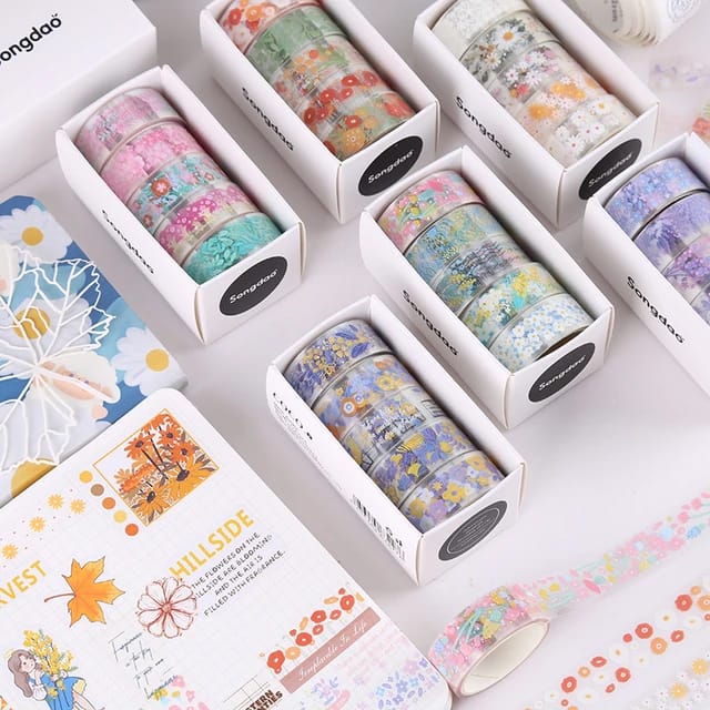 Floral Series - Washi Tape Set Of 5