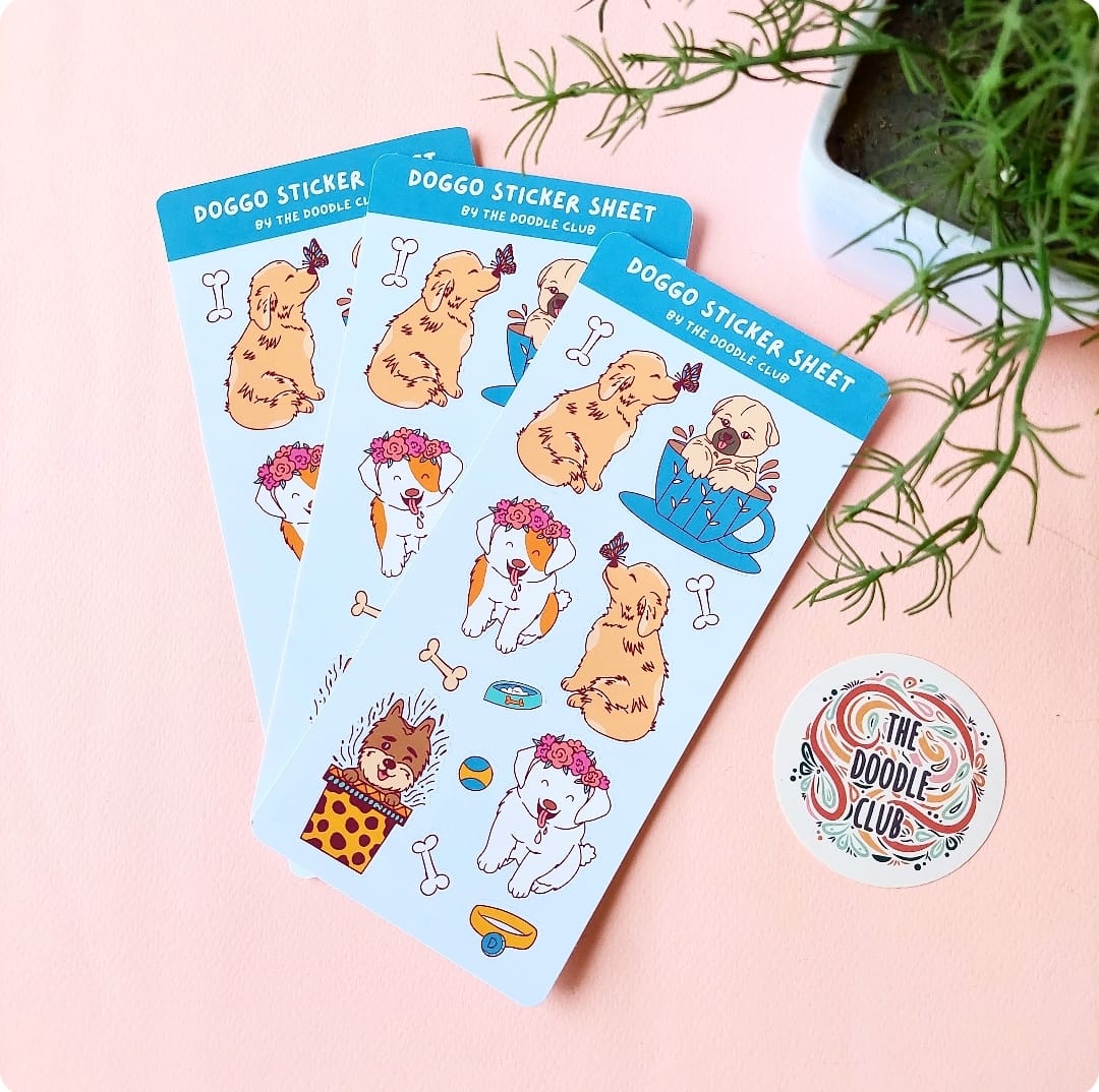 Doggo - Sticker Sheet – The Blingspot Studio
