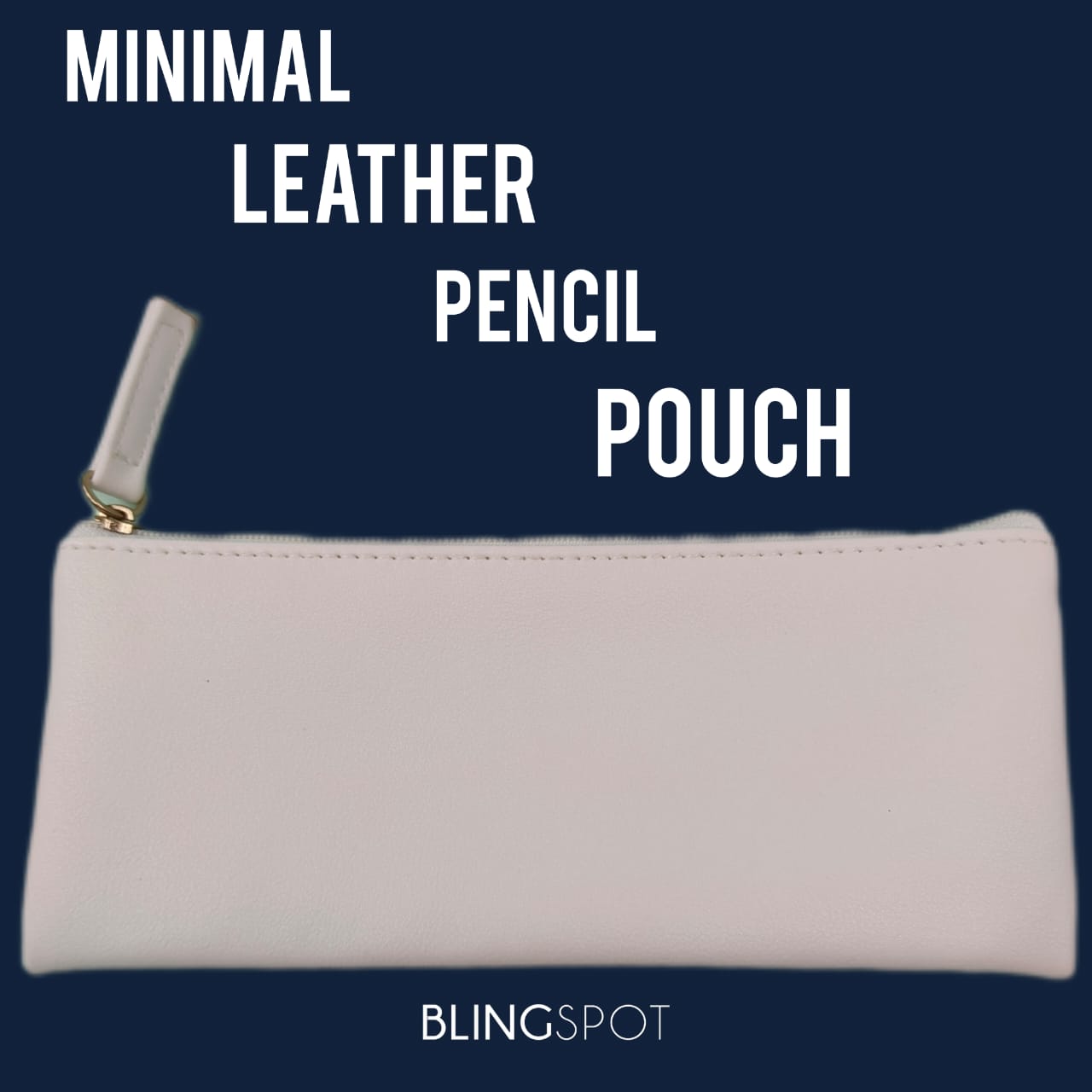 Minimal White - Leather Pouch