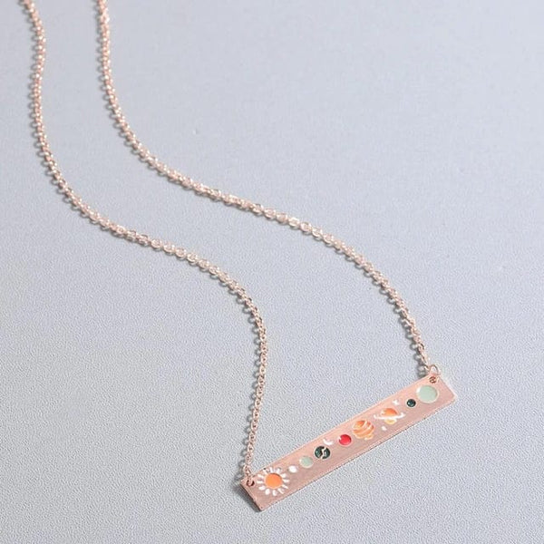 Galaxy Solar Balance Rose Gold - Necklace Clearance Sale