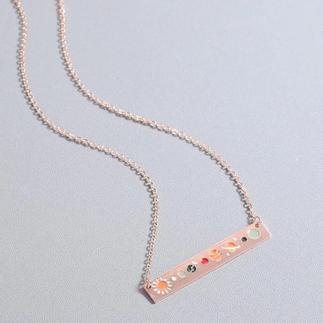 Galaxy Solar Balance Rose Gold - Necklace Clearance Sale