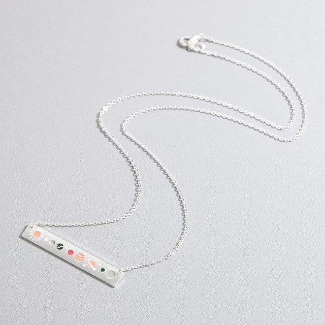 Galaxy Solar Balance Silver - Necklace Clearance Sale