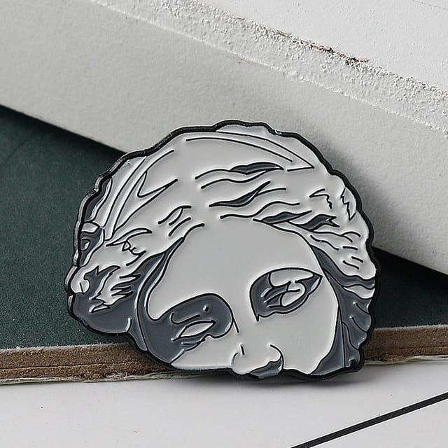 Apollo Ancient Greek Face Sculpture - Enamel Pin