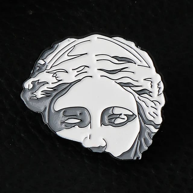 Apollo Ancient Greek Face Sculpture - Enamel Pin