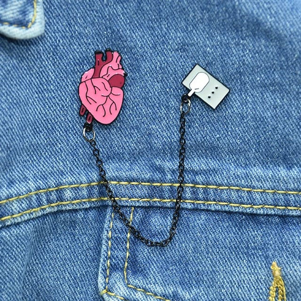 Heart Charger - Enamel Pin