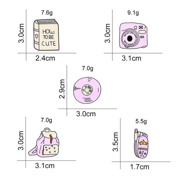 Pink Princess Retro Mobile Phone - Enamel Pin