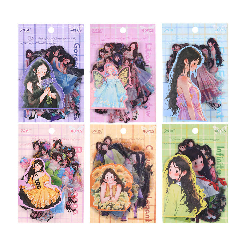 Kawaii Anime Girls Comic - Stickers