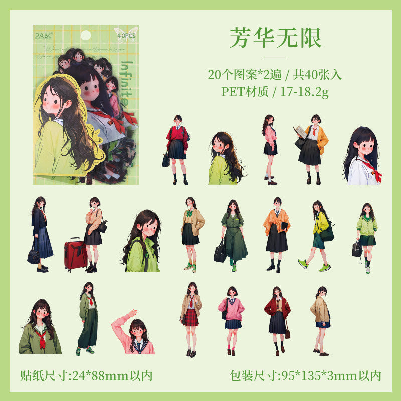 Kawaii Anime Girls Comic - Stickers
