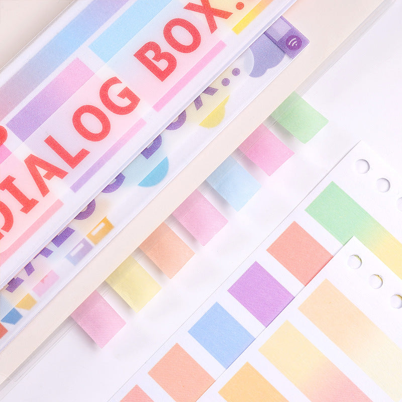 Gradual Gradient Dialog Box - Acrylic Ring Notepad Sticker