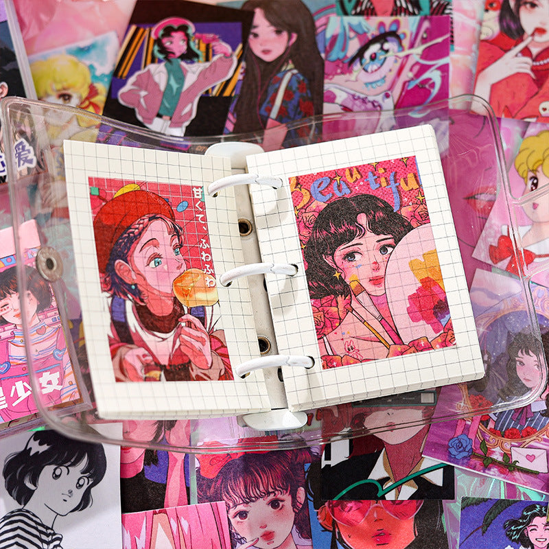 Comic Anime Girl Mini Book - Stickers