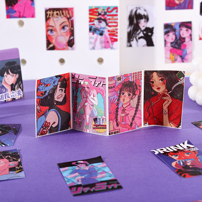 Comic Anime Girl Mini Book - Stickers