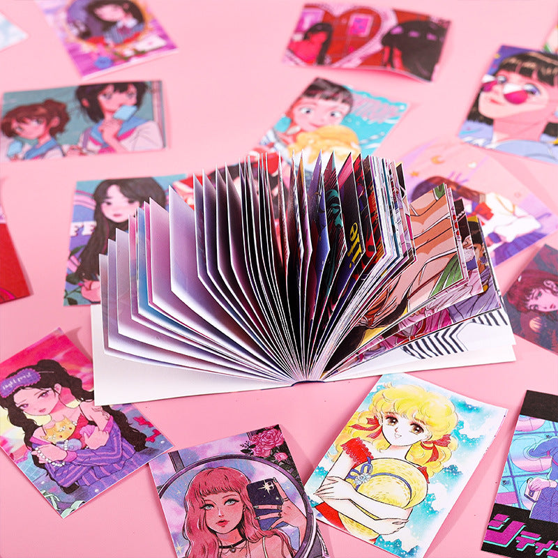 Comic Anime Girl Mini Book - Stickers