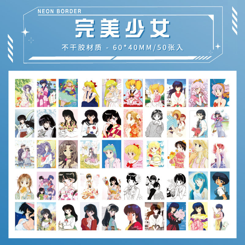 Comic Anime Girl Mini Book - Stickers