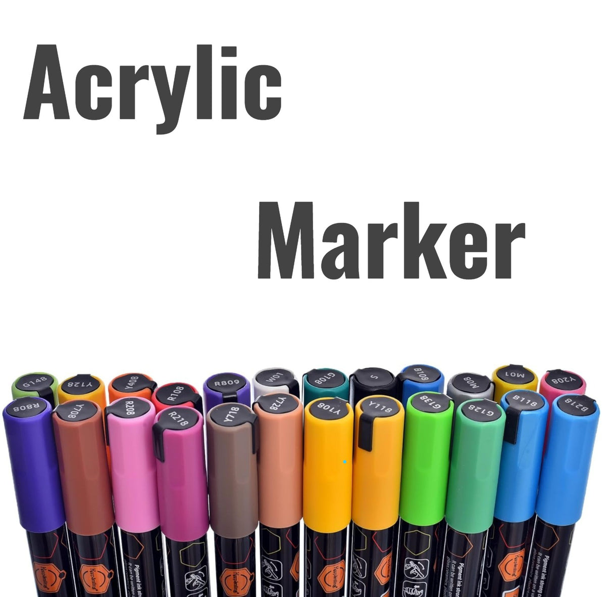 Keep Smiling Acrylic Marker Set Of 12 / 24