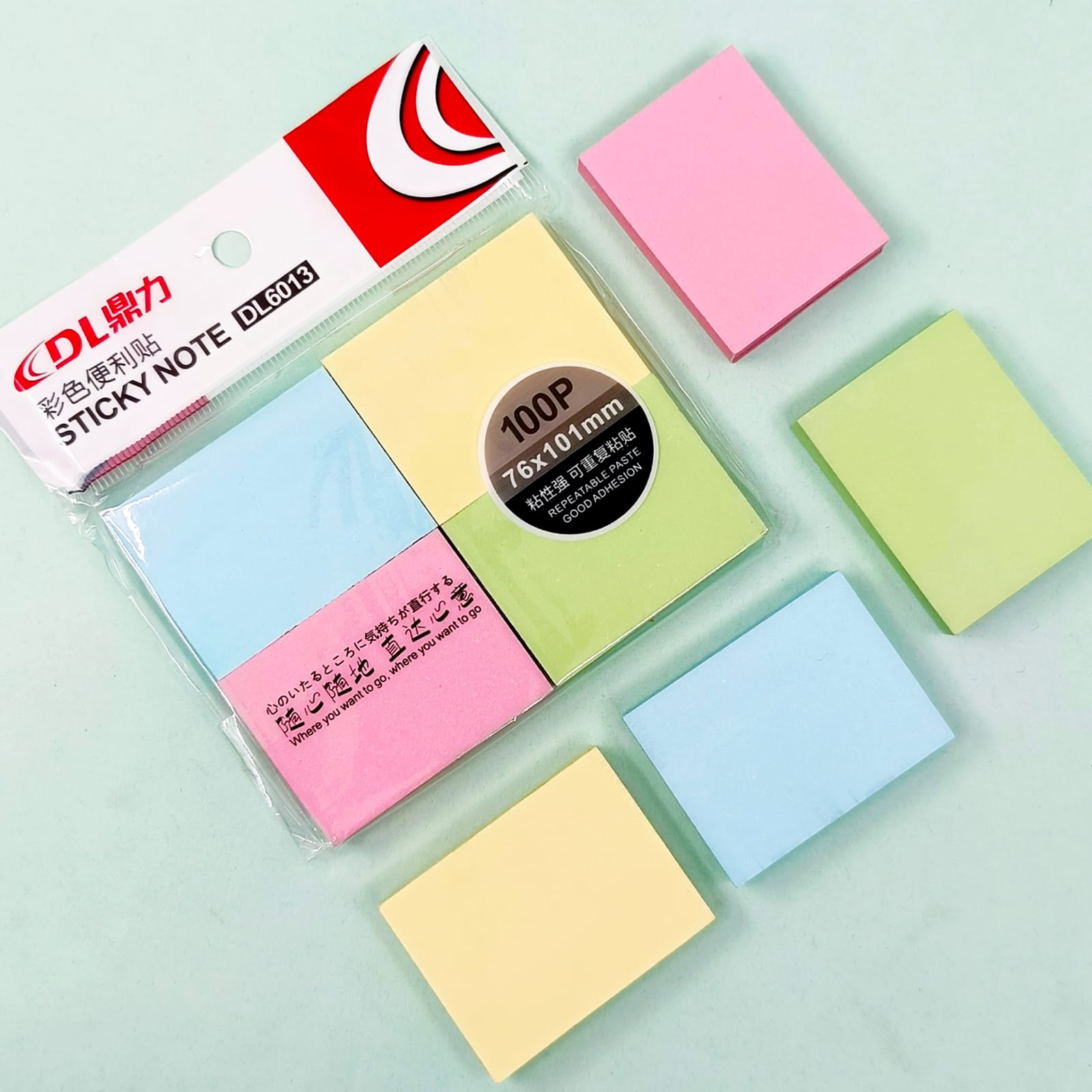 DL Pastel Colors 4 in 1 Sticky Note - Style 1 – The Blingspot Studio
