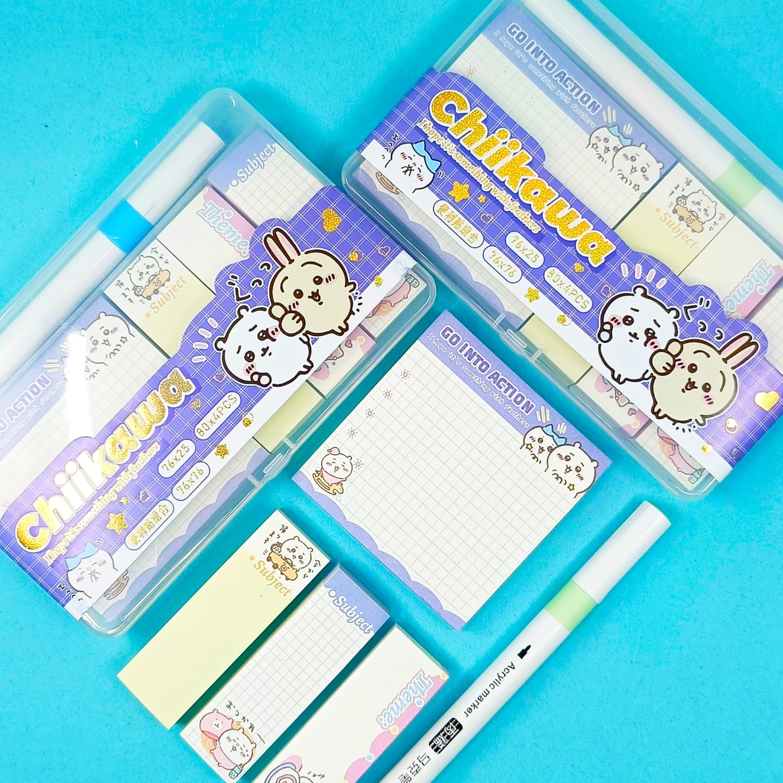 Kawai Animal - Sticky Note / Stationery Set Style 4