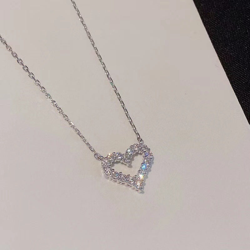 Blingy Diamond Heart Silver - Necklace