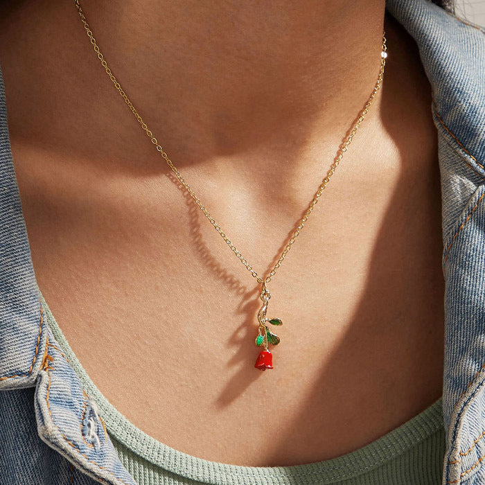 Red Rose Gold - Necklace