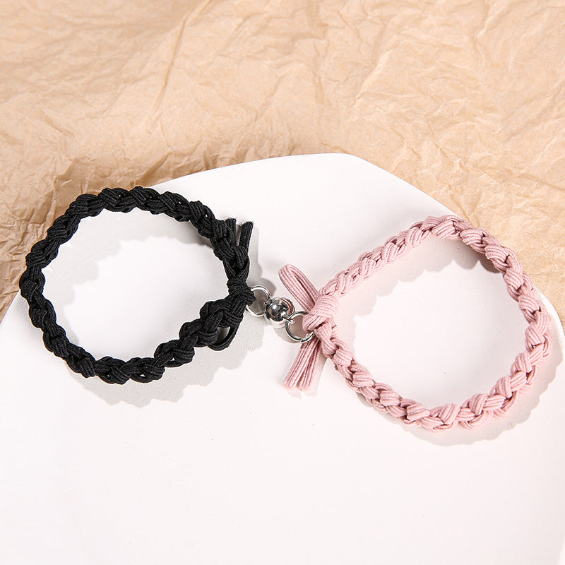 Pastel Black & Pink Magnetic - Bracelet Set Of 2