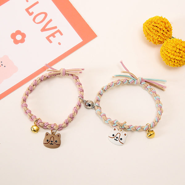 Cat Face Magnetic Bracelet Set Of 2