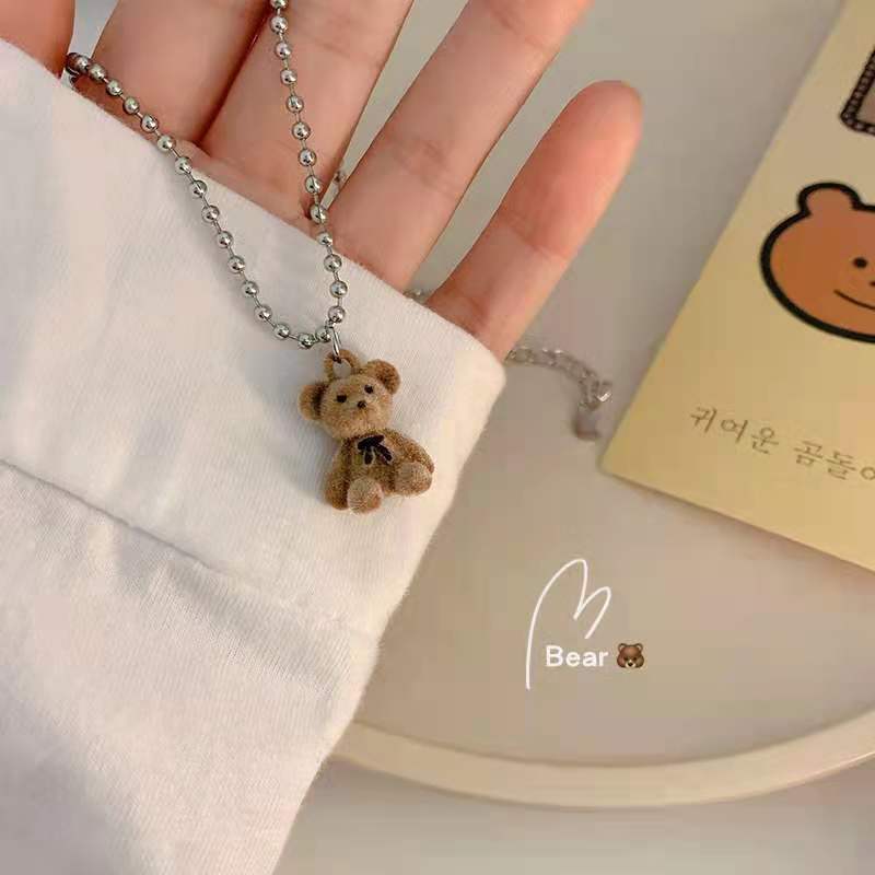 Brown Teddy Bear  - Necklace