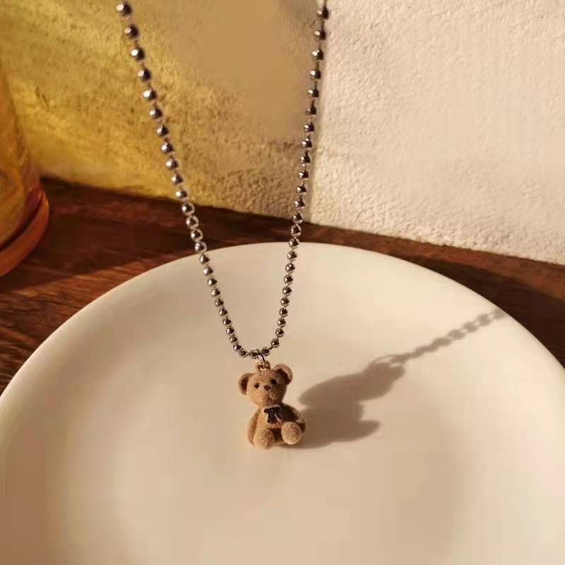 Brown Teddy Bear  - Necklace