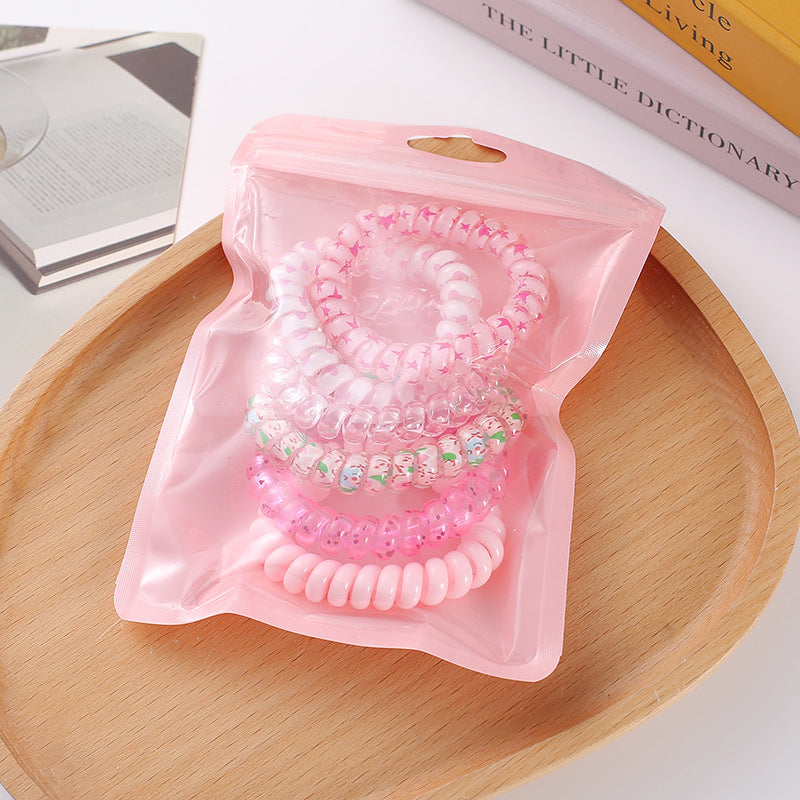 Sparkle  Pastel Colors - Hair Tie Set of 6