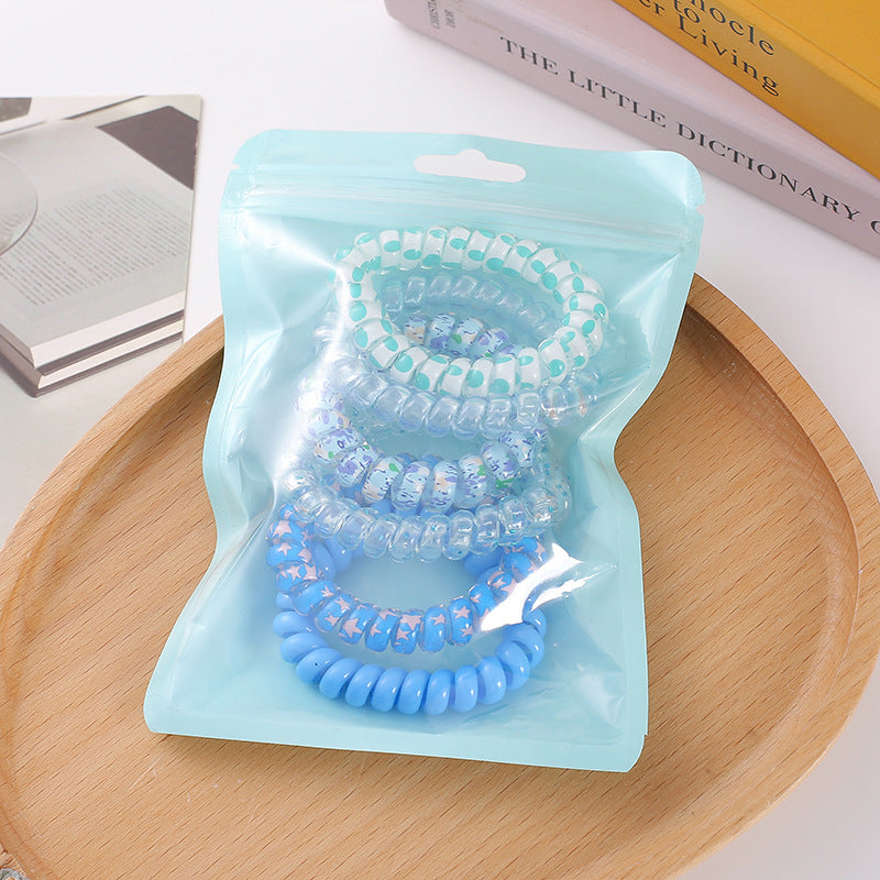 Sparkle  Pastel Colors - Hair Tie Set of 6