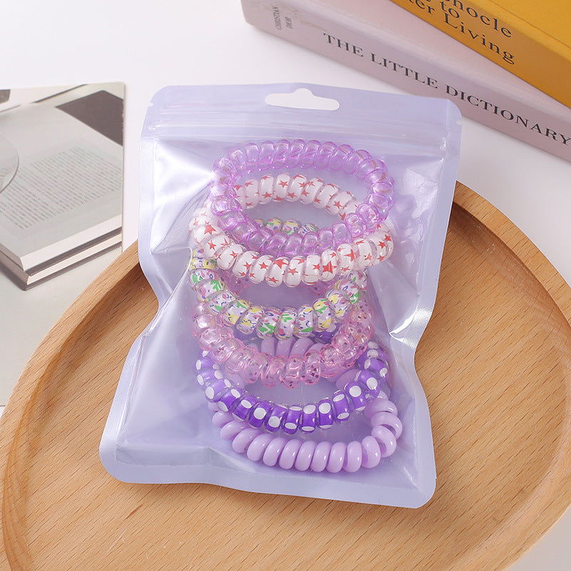 Sparkle  Pastel Colors - Hair Tie Set of 6