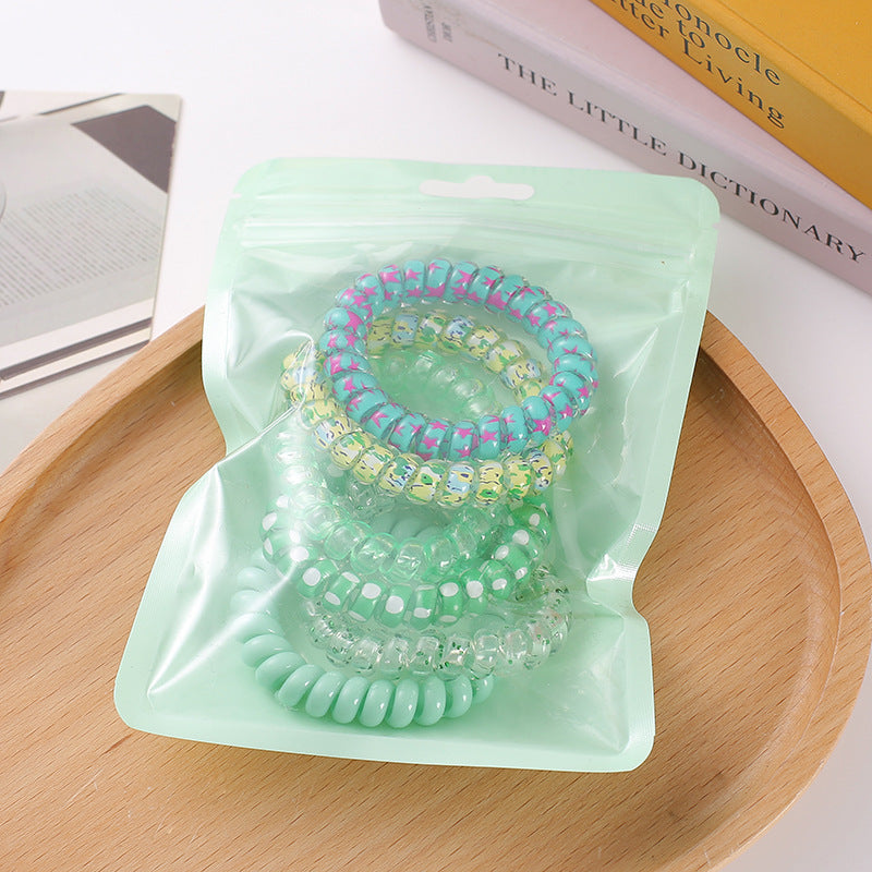Sparkle  Pastel Colors - Hair Tie Set of 6