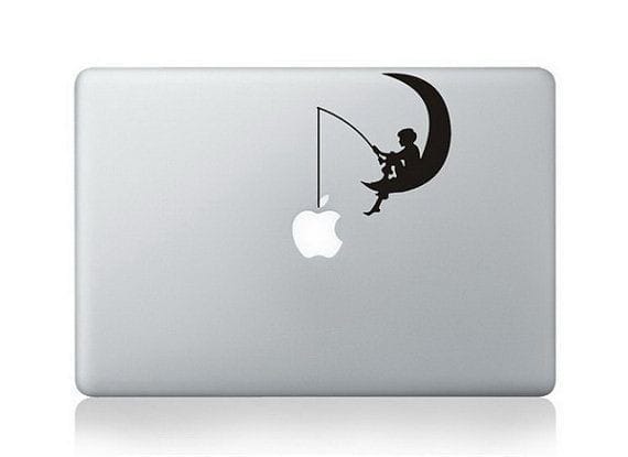 Fishing In the Moon Laptop - Decals