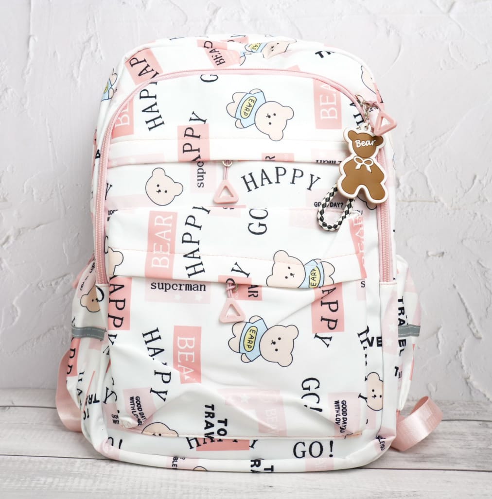 Happy Bear Pink - Backpack