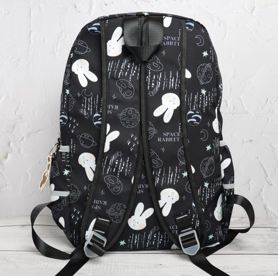 Cute Bunny Black - Backpack