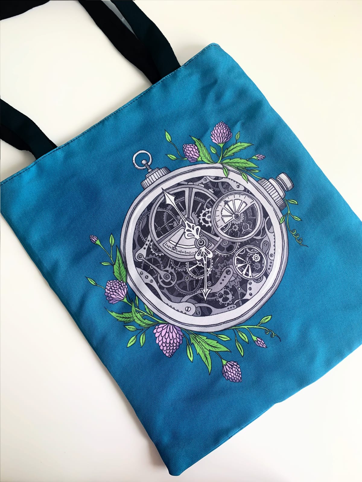 Vintage Clock Whimsy - Tote Bag Style 2