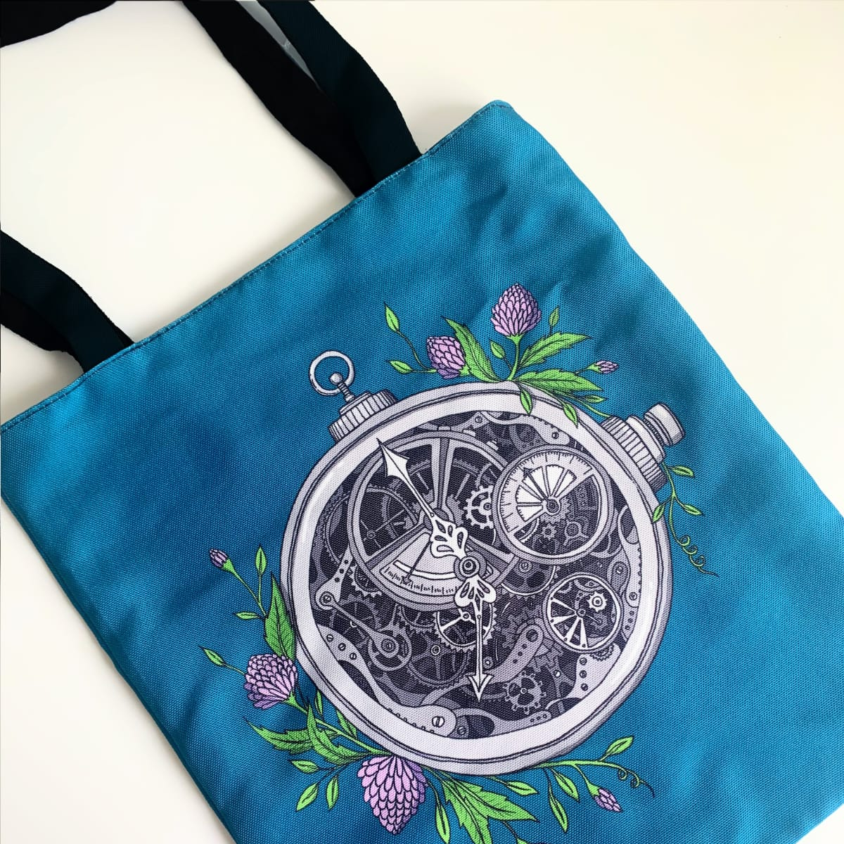 Vintage Clock Whimsy - Tote Bag Style 2