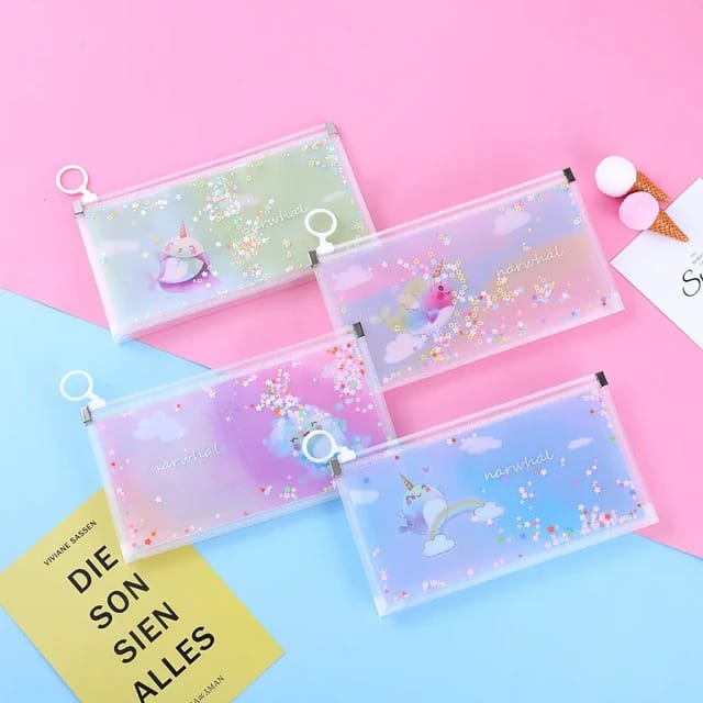 Unicorn Narwhal Sequin Star - Pouch