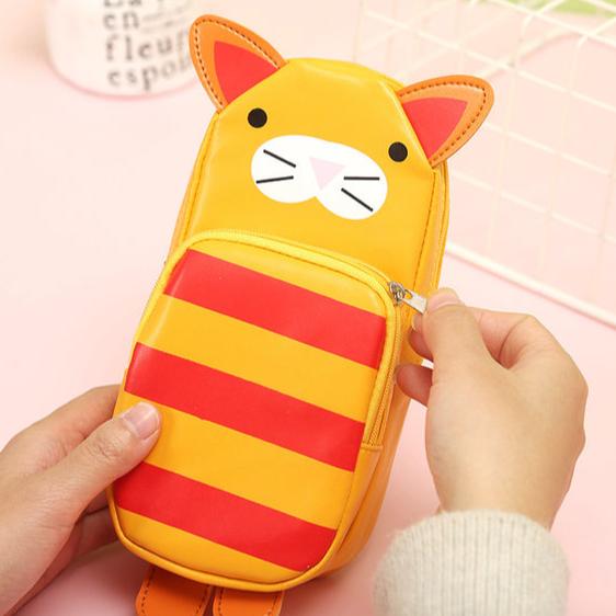 Cute Cat Soft Zipper - Large Pouch