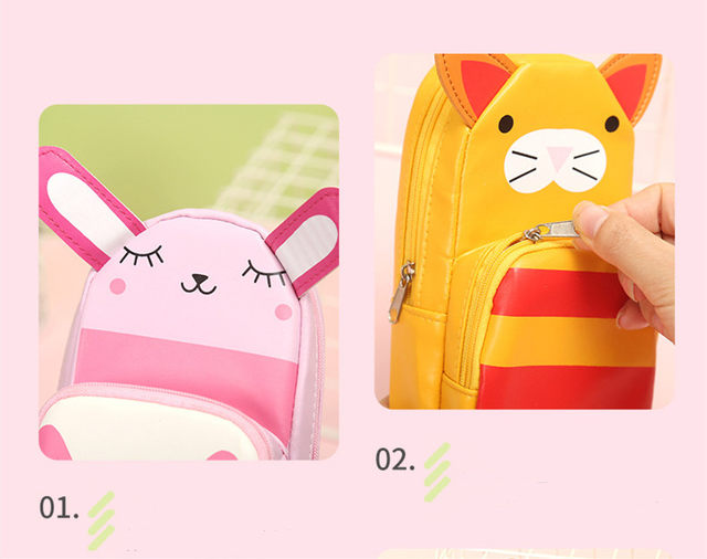 Cute Rabbit Soft Zipper - Large Pouch