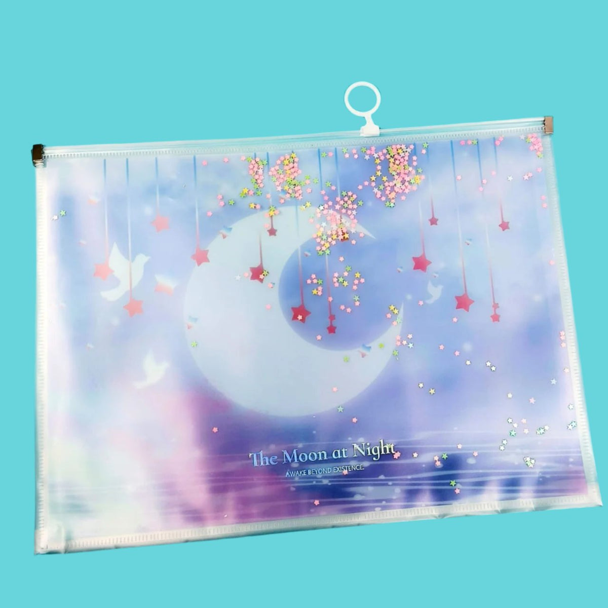 The Moon At Night Document Folder Large Pouch