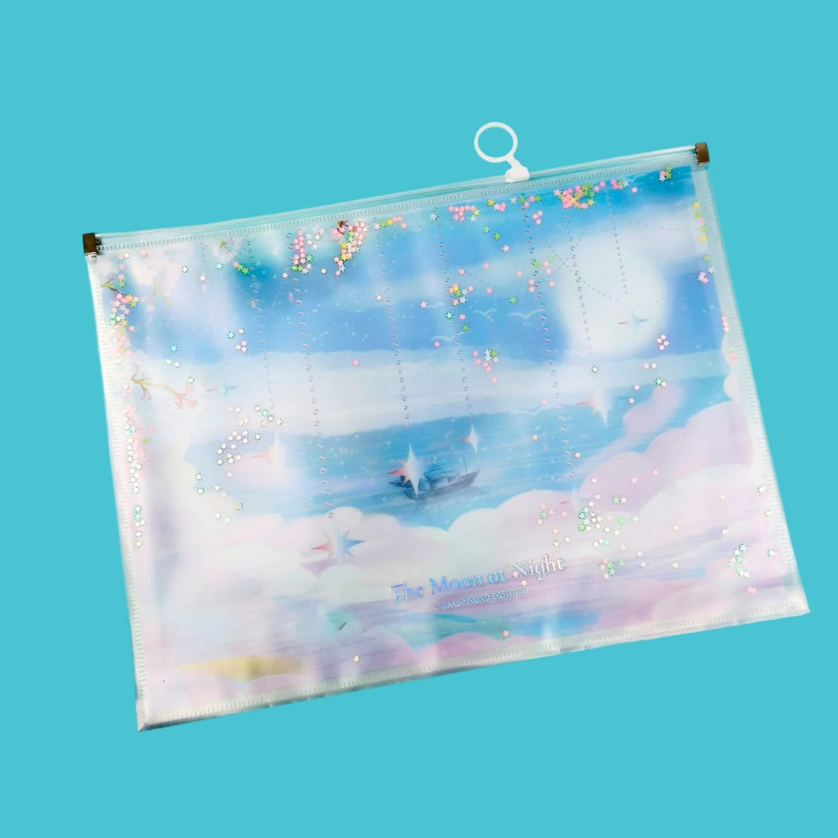 The Moon At Night Document Folder Large Pouch