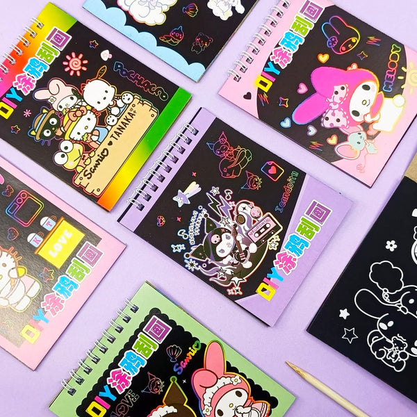 Sanrio Characters  - Scratch Painting Magic Book