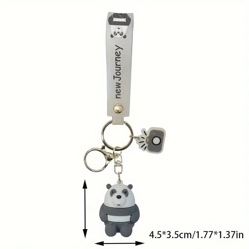 Cute Panda Gold - Key Ring