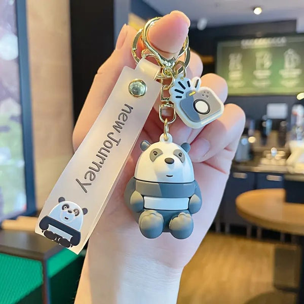 Cute Panda Gold - Key Ring