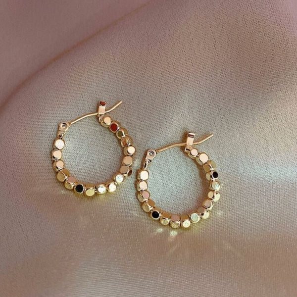 Gold Foil Beads  - Earring
